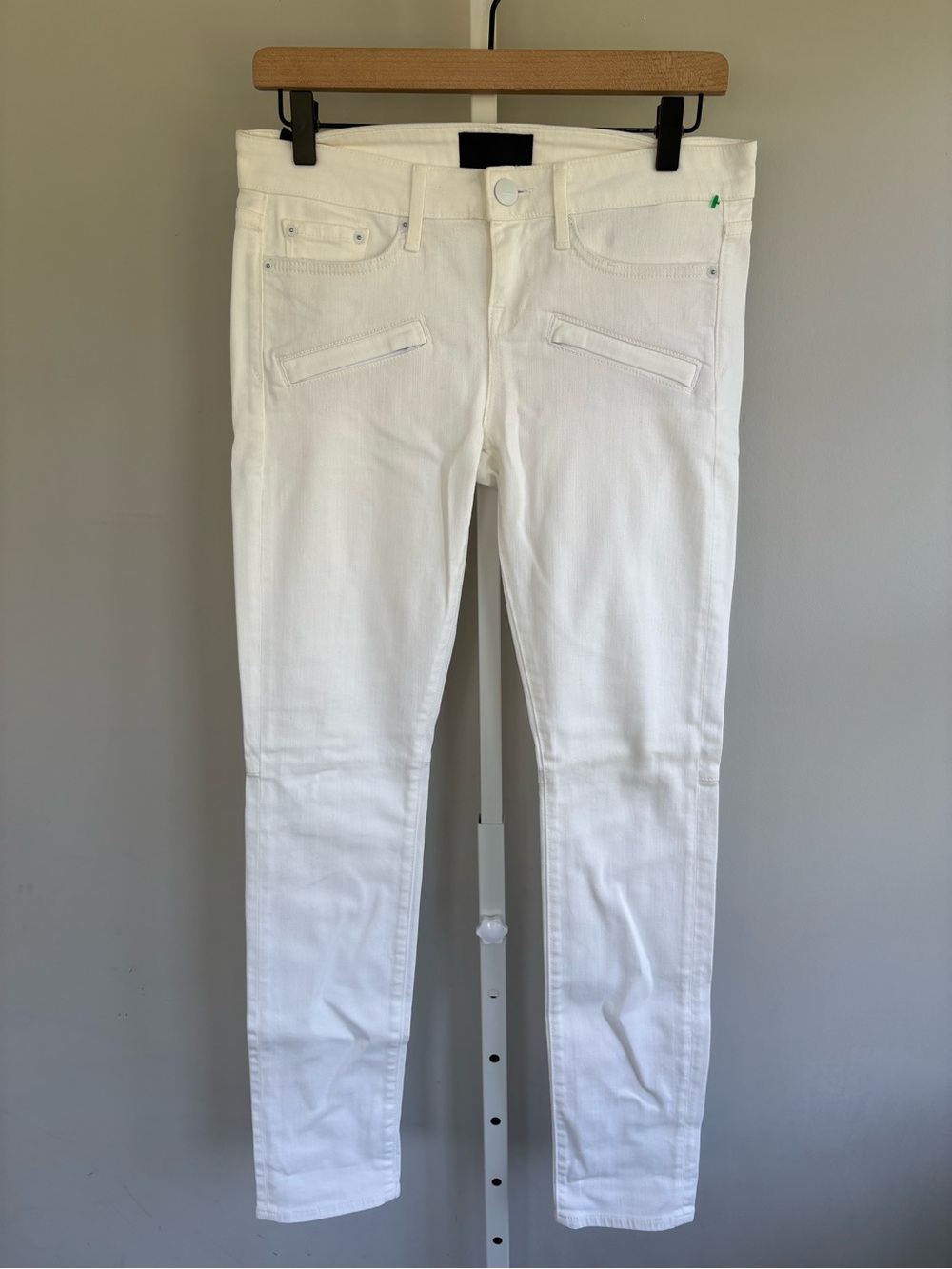 Vince White Skinny Jeans Size 27 Stretch Denim Mid Rise